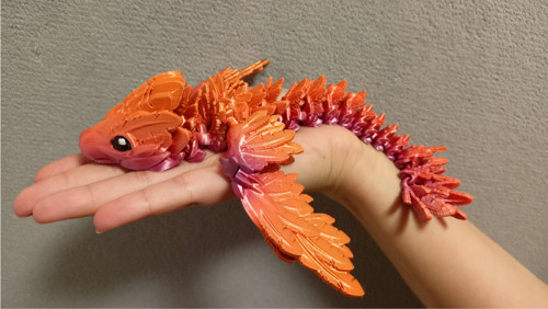 Mládě Opeřeného Hada - 21 cm - 3D Tisk — foto 2