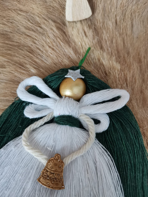 MACRAME ANDĚL-bílo-zelený — foto 2