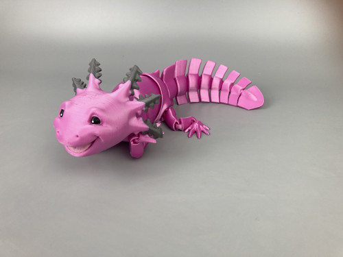 Axolotl - 25 cm, růžový, 3D tisk — foto 2
