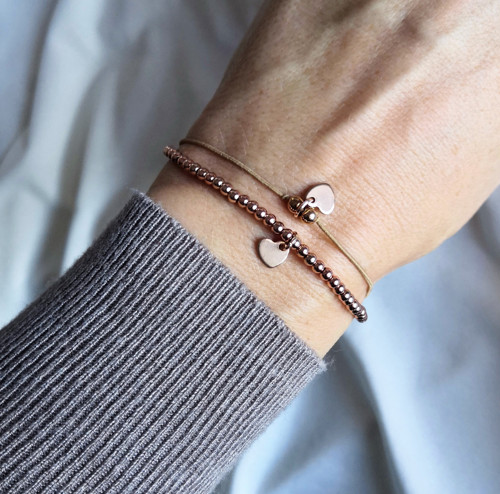 Srdíčko*rosegold ocel*náramek — foto 5