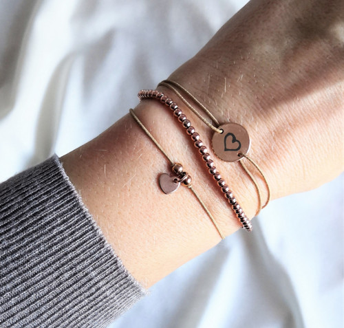 Srdíčko*rosegold ocel*náramek — foto 6