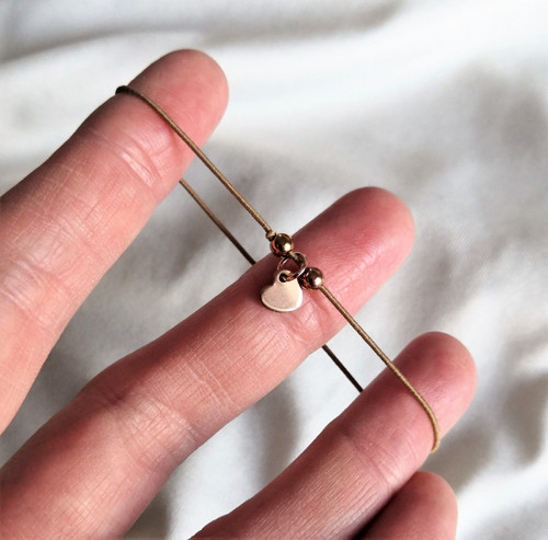 Srdíčko*rosegold ocel*náramek — foto 3