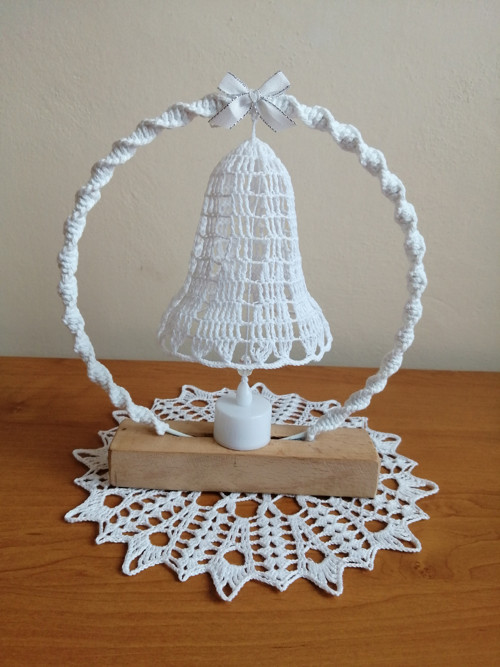 Macrame svícen se zvonečkem — foto 5