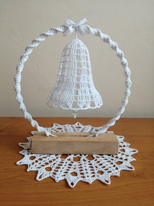 Macrame svícen se zvonečkem — foto 6