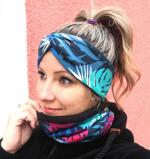 Listy a černý flees... Čelenka překřížená — foto 2