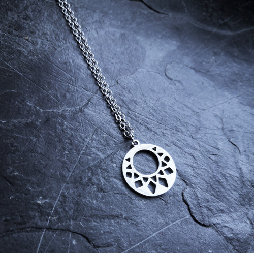 Ocelový náhrdelník*kruh*ornament — foto 2