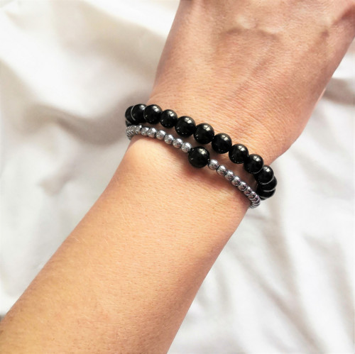 Mineraloid Jet*unisex náramek — foto 5