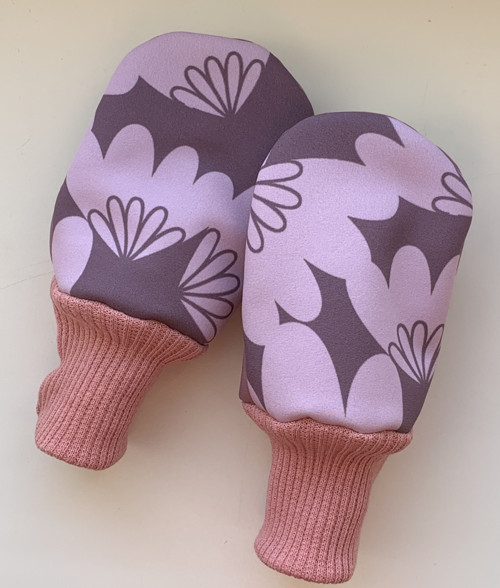 Softshellové rukavice-růžové květy — foto 2