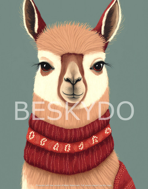 PLAKÁT A4/A3 "Vintage lama" — foto 4