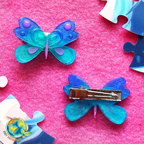 Sponky do vlasů "Blue butterfly" — foto 2