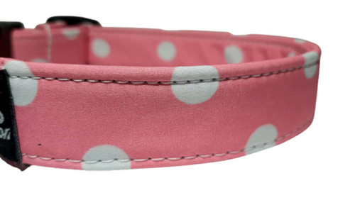 Obojek Polka Dot růžový softshell — foto 2