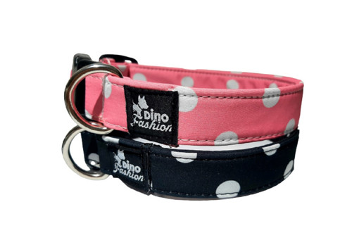 Obojek Polka Dot růžový softshell — foto 3
