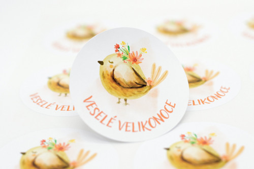 Samolepky VESELÉ VELIKONOCE - 12 ks — foto 2