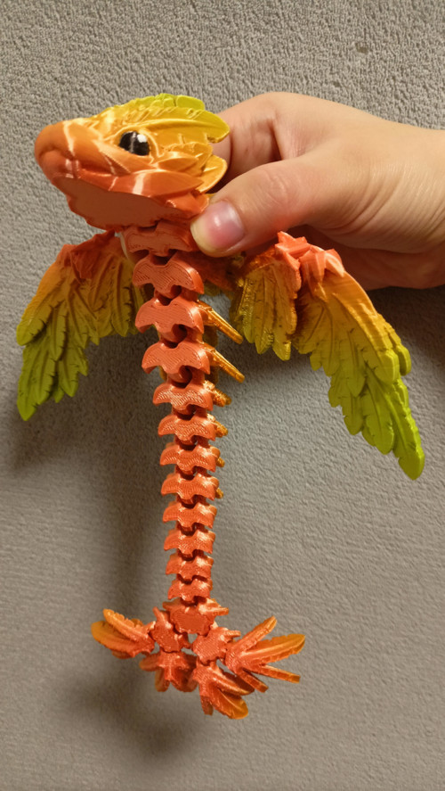 Mládě Opeřeného Hada - 21 cm - 3D Tisk — foto 3