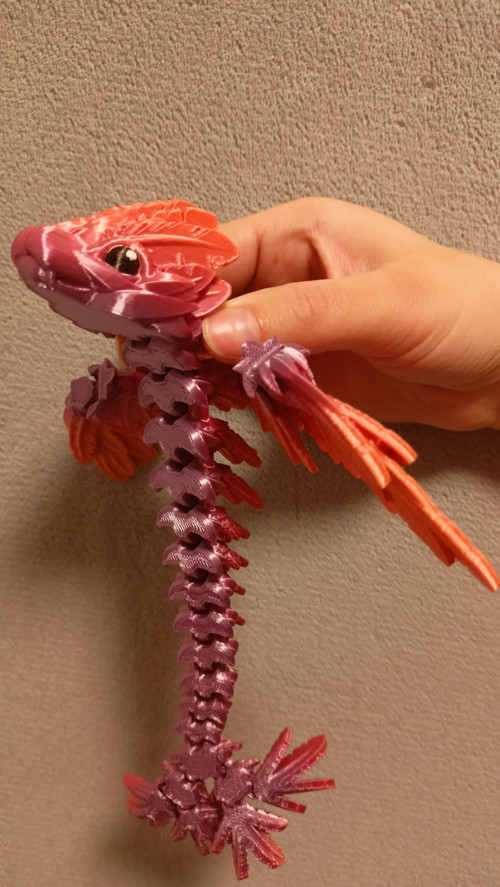 Mládě Opeřeného Hada - 21 cm - 3D Tisk — foto 3