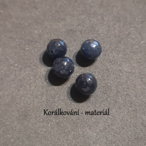 Korálky Jadeit Malaysia modrý 8mm,4ks — foto 2