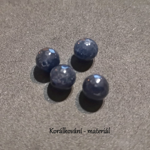 Korálky Jadeit Malaysia modrý 8mm,4ks — foto 3
