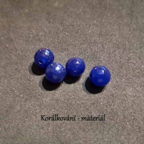 Korálky Jadeit Malaysia modrý 8mm,4ks — foto 2