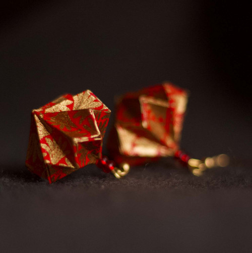 Origami náušnice – královské korunky — foto 6