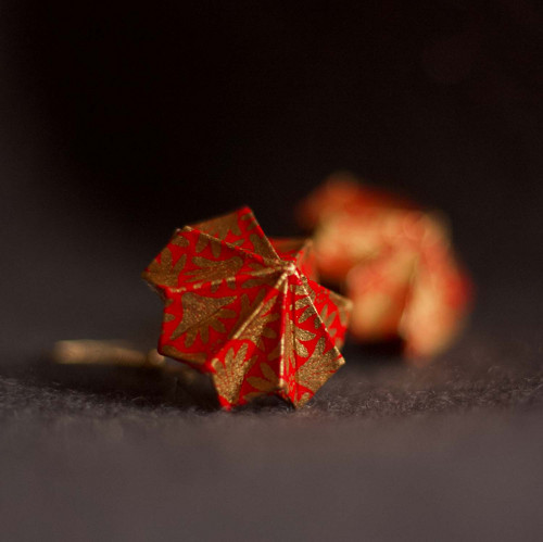 Origami náušnice – královské korunky — foto 5