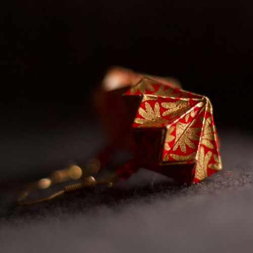 Origami náušnice – královské korunky — foto 4