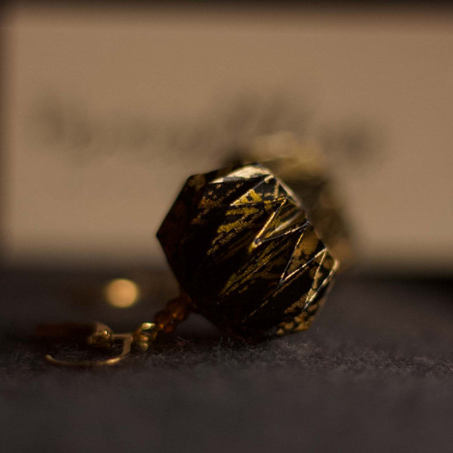 Origami náušnice Černo-zlaté — foto 6