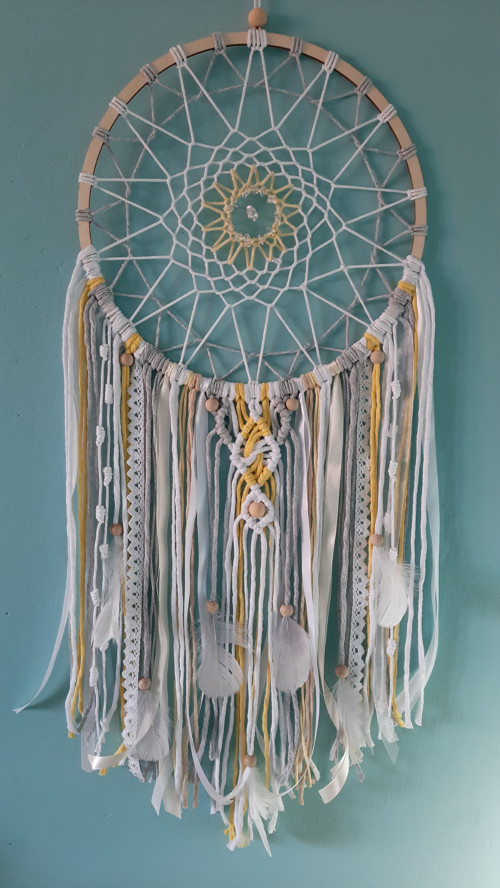 Macramé lapač snů SLUNCE — foto 5