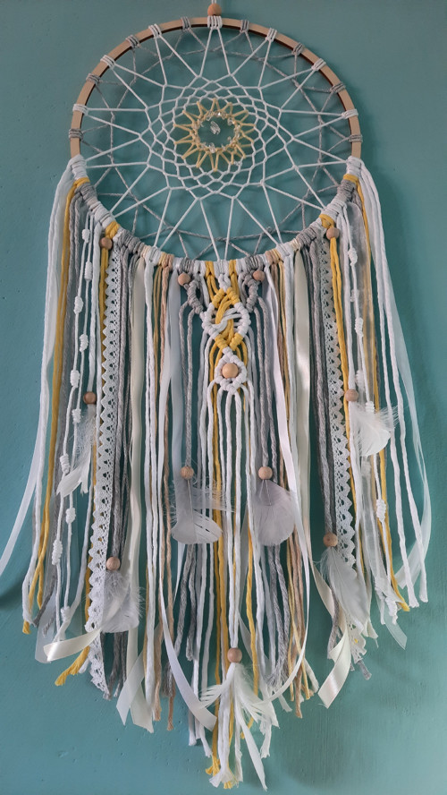Macramé lapač snů SLUNCE — foto 4