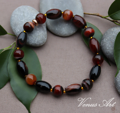Náramek Sardonyx nerez — foto 2