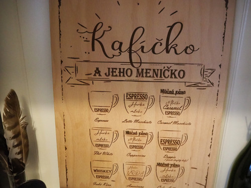 Retro cedule "Kafíčko a jeho meníčko" — foto 5