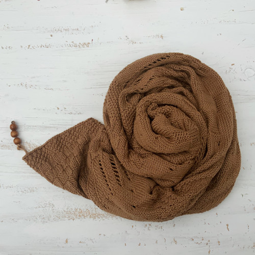 Pletený pléd hnědý — foto 2