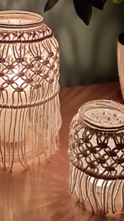 Macramé lucerna - Macramé svícen — foto 3