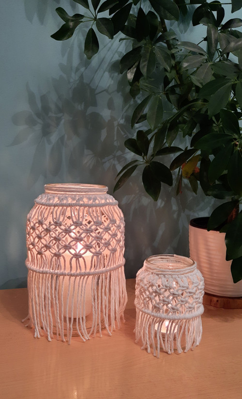 Macramé lucerna - Macramé svícen — foto 4