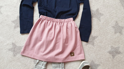 Dívčí řasená sukně * Mauve — foto 3