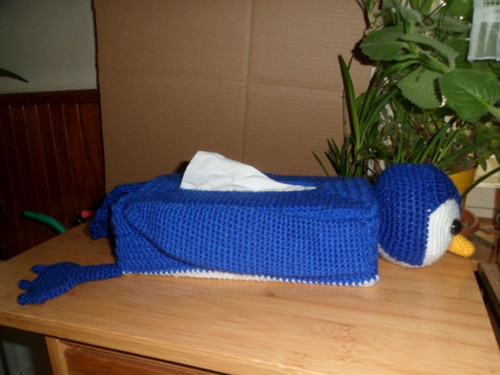 Tučňák-háčkovaný obal na kapesníčky-popis. — foto 2