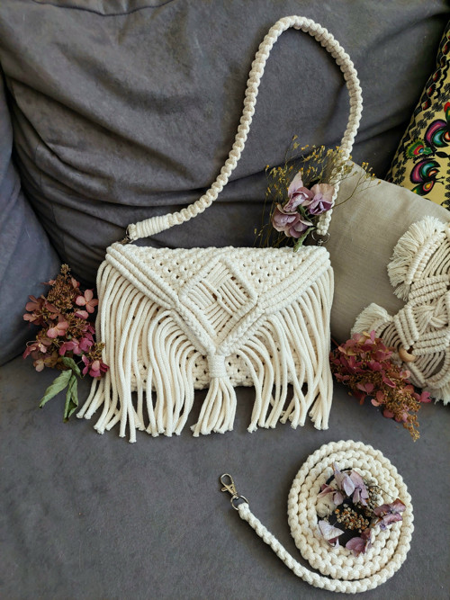 Macramé kabelka/psaníčko "VIERA" — foto 3