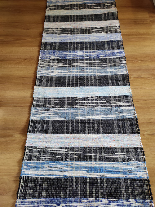 Ručně tkaný modrý běhoun 60x290 cm — foto 2