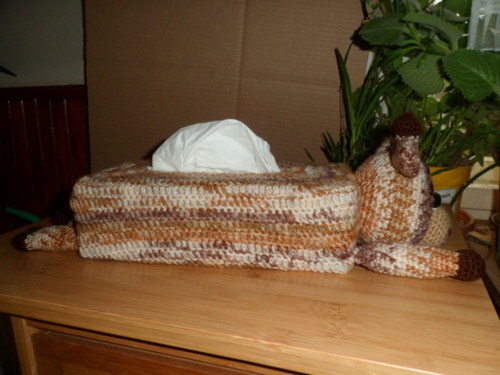 Žirafa-háčkovaný obal na kapesníčky.Popis. — foto 2