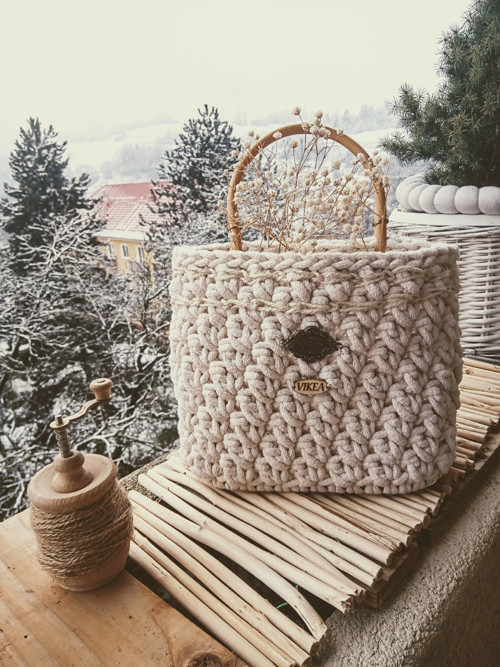 Závesný prírodný košík — foto 2