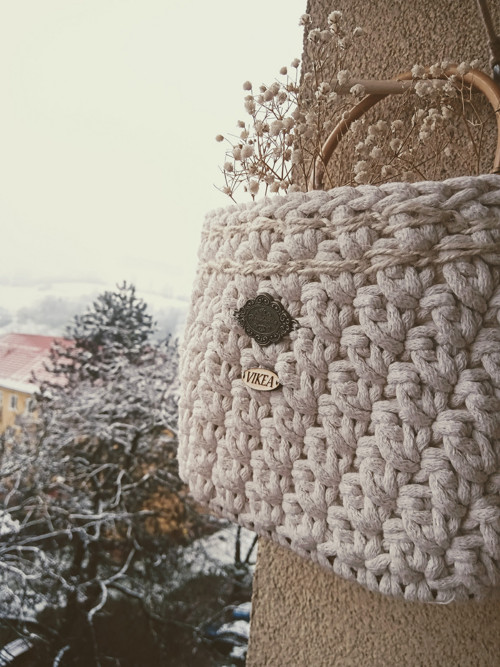 Závesný prírodný košík — foto 3