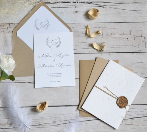 Svatební oznámení Monogram — foto 4