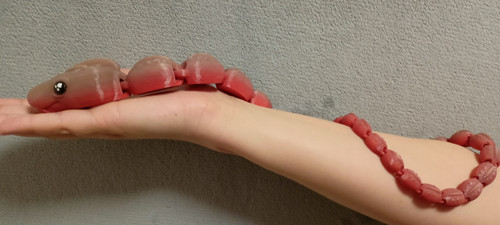 Popelavý Had - 71 cm - 3D Tisk — foto 2