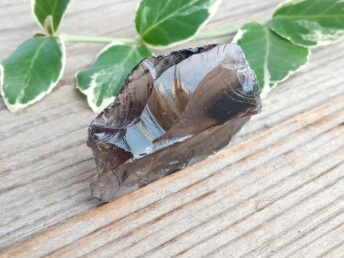 Obsidián kouřový, surový č.24 — foto 3