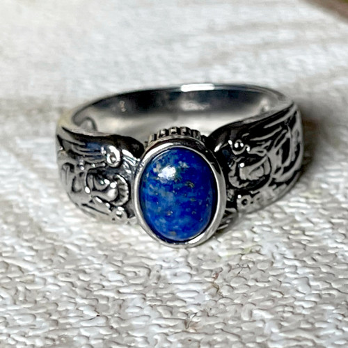Vintage prsten s lapisem lazuli — foto 4