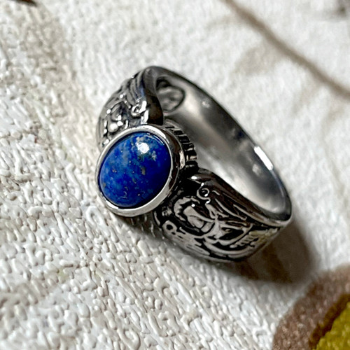 Vintage prsten s lapisem lazuli — foto 2