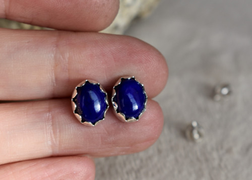 Náušnice lapis lazuli — foto 5