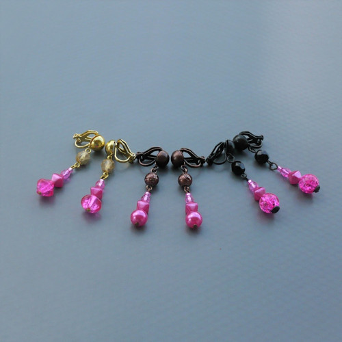 Pink & black - náušnice — foto 5