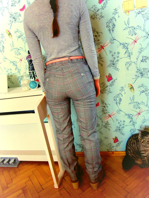 Kalhoty káro dandy look — foto 4