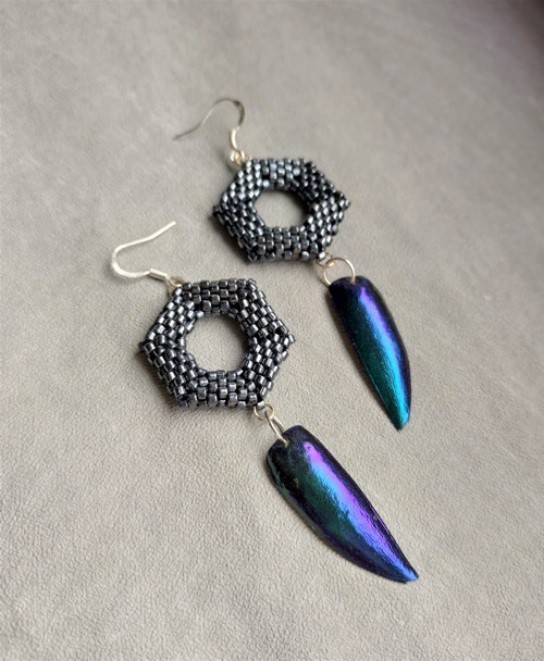 Náušnice Hexotic Blue — foto 2
