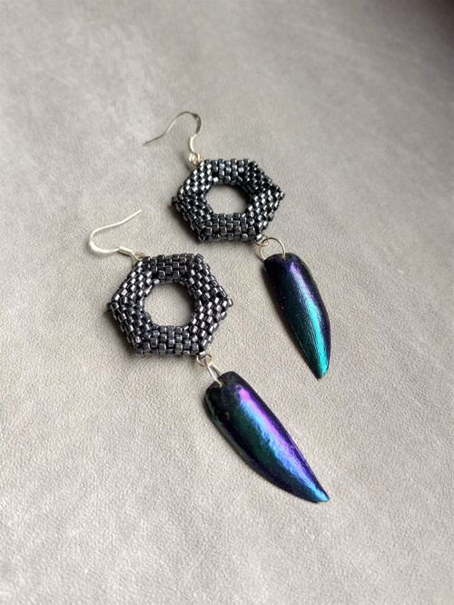 Náušnice Hexotic Blue — foto 6
